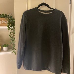 Lululemon grey sweatshirt with zipper on sides